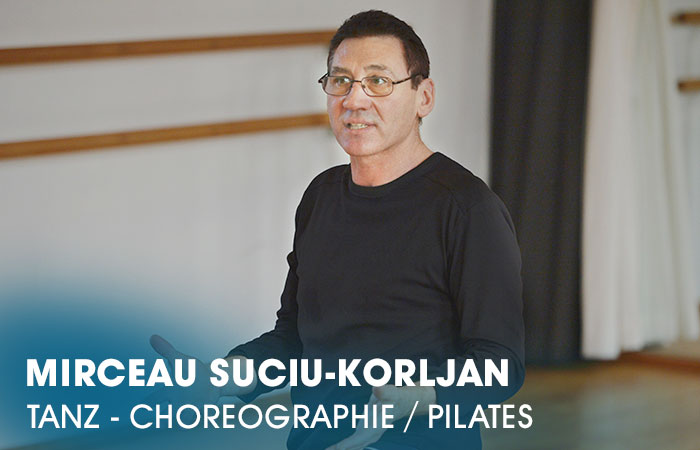 Der Dozent Mirceau Suciu-Korljan lehrt an der Artrium Schauspielschule Hamburg das Fach Tanz - Choreographie / Pilates